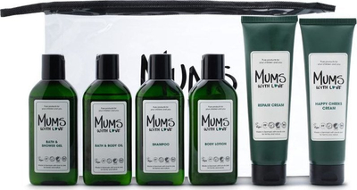 Set kujdesi Moms with Love Starter Kit, krem trupi 100 ml, shampo flokësh dhe xhel dushi 100 ml