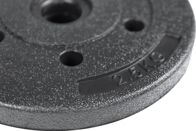 Peshë fitnesi Zipro, 2.5 kg/31 mm, e zezë