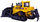 Model ndërtimi Huina Bulldozer Excavator, metal plastik, shkalla 1:50, e verdhë me të zezë