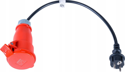 Adapter karikimi Akyga AK-SC-E06, CEE 5 pin në CEE 7/7, 400V në 230V, gri