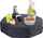 Tabaka divani Maximex Tray, jastëk shkumë që s’rrëshqet, 4 vende për gota, e zezë