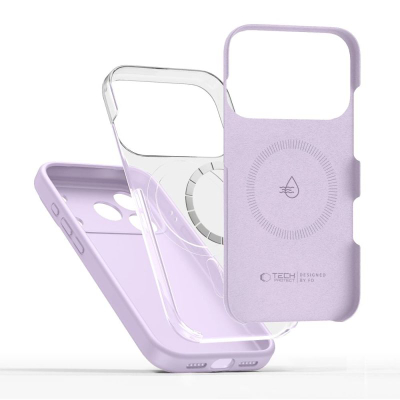 Kapak telefoni Tech-Protect Silicone MagSafe për iPhone 17 Pro, silikon, vjollcë
