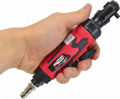Çelës mini ratchet pneumatik Awtools, 1/4", trup alumini, i kuq