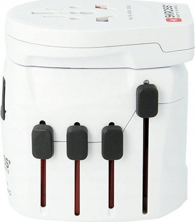 Adapter udhëtimi Skross PRO World USB 7A, universal, me dalje USB, i bardhë
