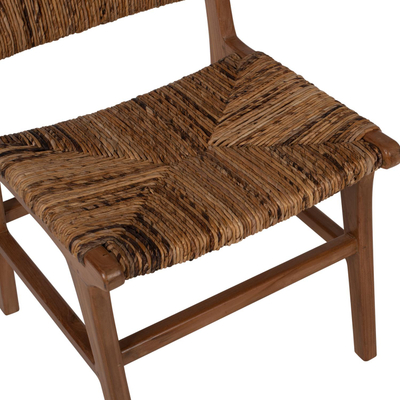 Karrige druri teak me ulëse shollë bari 51×60.5×88 cm (HM9399.11)