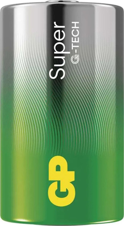Bateri alkaline GP Super D 03013AETA S2, 1.5V, paketim 2 copë