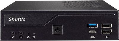 Mini PC barebone Shuttle DH610, 1L, Intel gjenerata 12, i zi
