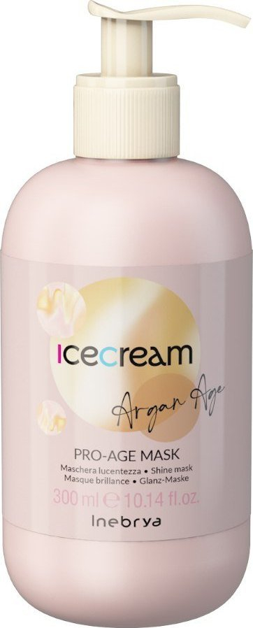 Maskë flokësh Inebrya Ice Cream Argan Age Pro Age, me vaj argani, 300 ml