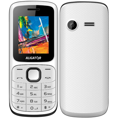 Telefoni Aligator D210, Dual SIM, ekran 1.8", i bardhë