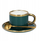 Set filxhani me pjatë dhe lugë Homla SINNES Emerald, porcelan, 200 ml, ngjyrë smerald