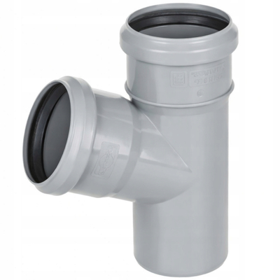Tee kanalizimi Sewer FI 75 75 67°, PP, gri