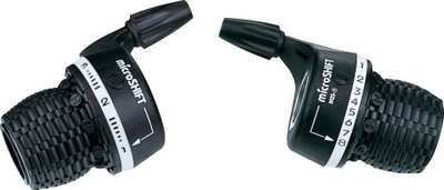Komanda marshi Microshift, 3x8, twist, kompatibile me Shimano, palë