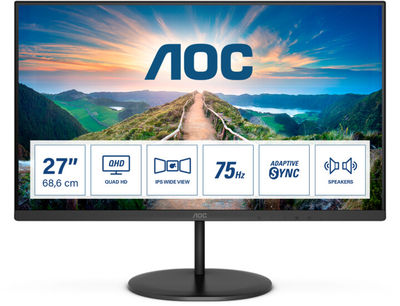 Monitor AOC Q27V4EA - LED, 27", QHD, i zi
