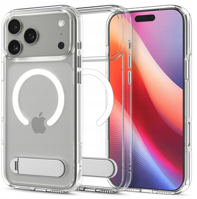 Mbulesë telefoni Spigen Ultra Hybrid S MagSafe për iPhone 17 Pro, transparente, e bardhë