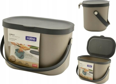 Kosh plehrash Rotho Albula, 3.2L, plastikë e ricikluar, cappuccino
