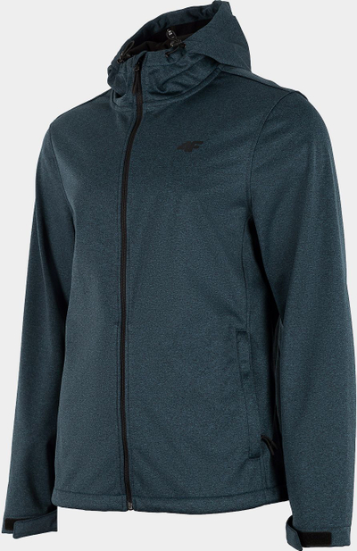 Xhaketë softshell për burra 4F H4Z22 SFM350, NeoDry 5000, me kapuç, blu e errët melange