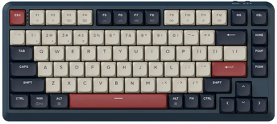 Tastierë mekanike Keychron J1 KJ1-H1Z, low profile, Red, 75%, pa kabllo, blu