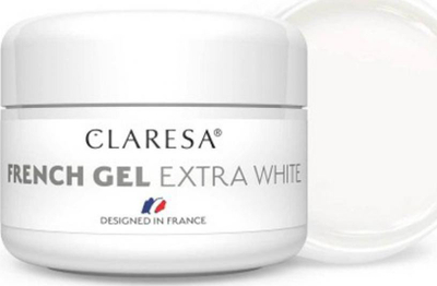 Xhel ndërtues thonjsh Claresa French Gel Extra White, 25g, i bardhë
