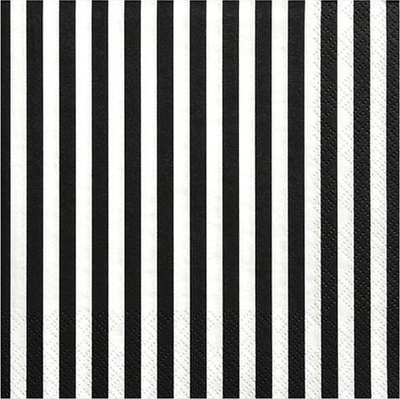 Shami tavoline Shamcat me vija, 33x33 cm, 3 shtresa, 20 copë, të bardha me të zeza