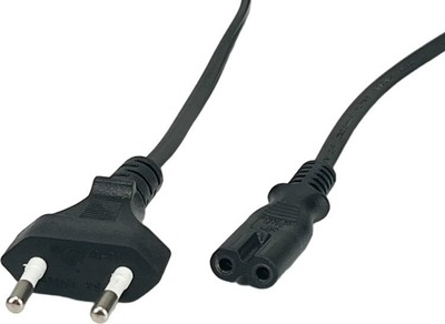 Кабел за струја POSAC C7EU30BK, IEC C7, 3m, црн