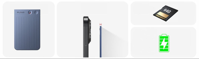 Diktafon Plaud AI Note, 64GB, reduktim zhurme AI, blu