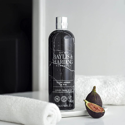 Xhel dushi për femra Baylis & Harding Dark Amber & Fig Shower Gel, 500 ml