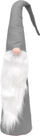 Figurina zbukuruese xhuxh, set 3 copë, 60 70 80 cm, gri