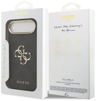 Mbulesë telefoni Guess Hardcase 4G, për iPhone 17 Air Pro, e zezë