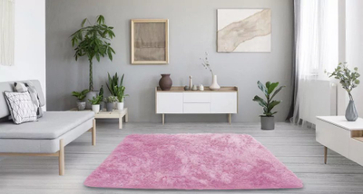 Tapet Strado Shaggy, 120x170 cm, poliestër, rozë PinkPanther