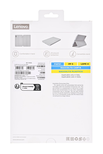 Mbulesë tablet Lenovo Folio Cover Tab M9 ZG38C04869, me qëndrim, gri