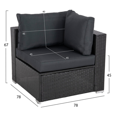 Set kopshti lounge polimorfik 7-pjesësh (HM6091)