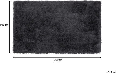 Тепих шаги Белијани CIDE, 140x200 cm, полиестер, црн