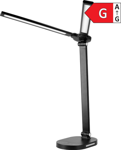 Lampë tavoline ERGO LED, 8W, portë USB, e zezë