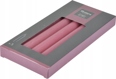 Kandela pa aromë Homea Classic, 20cm, set 5 copë, rozë