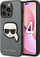 Mbulesë telefoni Karl Lagerfeld Saffiano Karl Head Patch për iPhone 14 Pro Max, silver