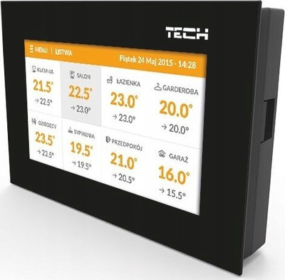 Panel kontrolli Tech M-7, me tela, me ekran me prekje, i zi