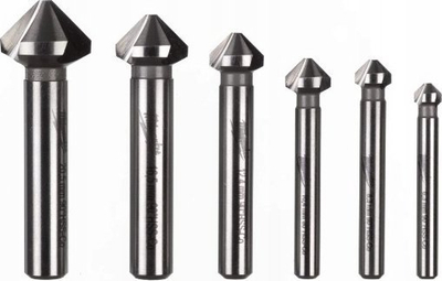 Set frezash gërrmuese Milwaukee 4932493575, HSS me kobalt, 6 copë