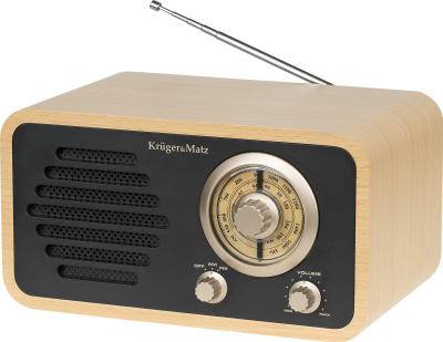 Radio analoge Kruger&amp;Matz KM 828, AM FM, 5W, dru retro
