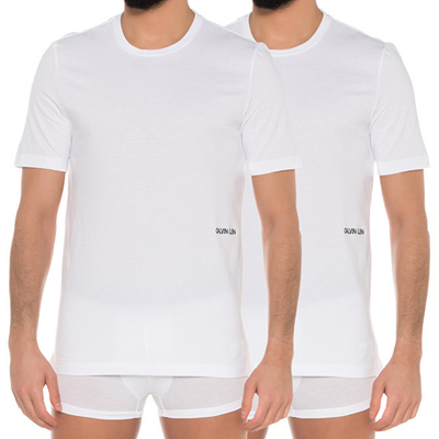Set maica Calvin Klein SS / S Crew Neck, 2 copë, të bardha XL mCK1293-XL