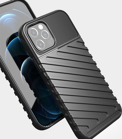 Mbrojtëse telefoni Thunder për Samsung Galaxy S24 Plus, antirrëshqitëse, rezistente ndaj goditjeve, e zezë