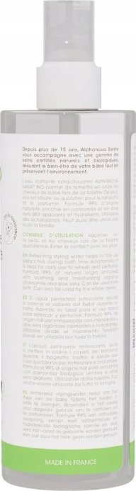 Освежувачка вода за коса за бебиња Alphanova Baby, 200 ml, за чувствителна кожа