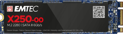 SSD M.2 Emtec X250, 2TB, Serial ATA III, 3D NAND