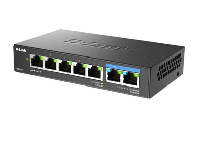 Switch rrjeti D-Link DMS-107, 7 porta, Multi-Gigabit, metalik
