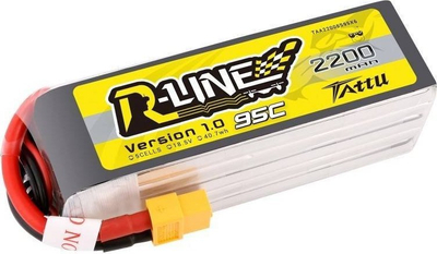 Bateri LiPo Tattu R-Line 1.0, 18.5V, 2200mAh, 95C