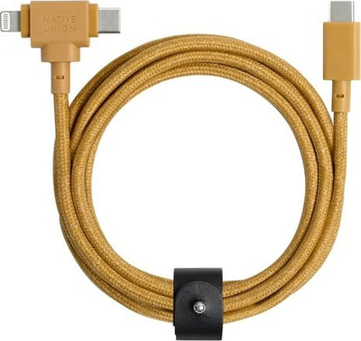 Kабел универзален Native Union Belt, USB C во Lightning USB C, 1.5m, kraft