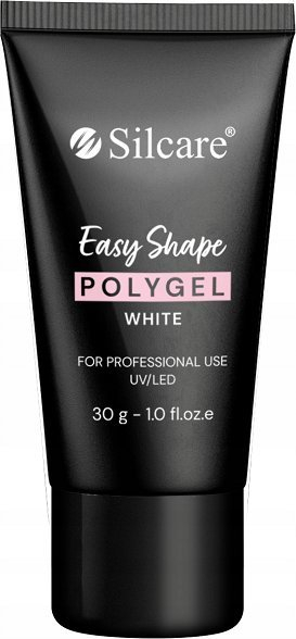 Xhel poligel për thonj Silcare Easy Shape, 30 g, white, i bardhë