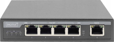 Zgjatues rrjeti Digitus 4 porta Gigabit PoE, 60W
