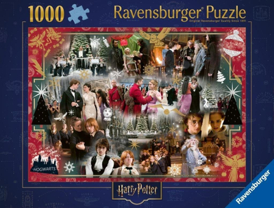 Puzzle Ravensburger Holidays at Hogwarts, 1000 copa, Harry Potter, shumëngjyrësh
