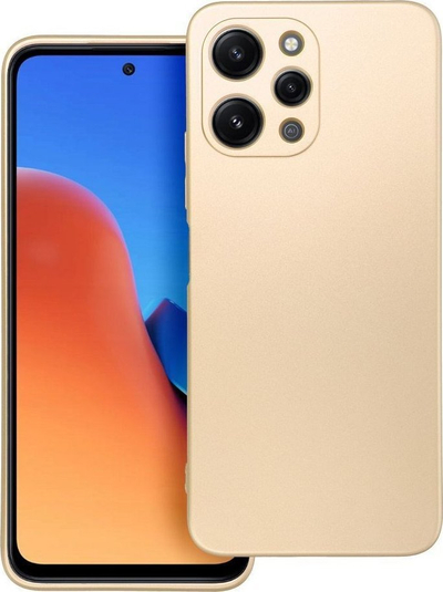 Këllëf telefoni metalik për Xiaomi Redmi 12 4G, TPU, i artë