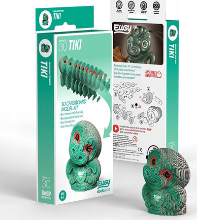 Puzzle 3D Eugy Tiki, 24 pjesë, ekologjik, shumëngjyrësh
